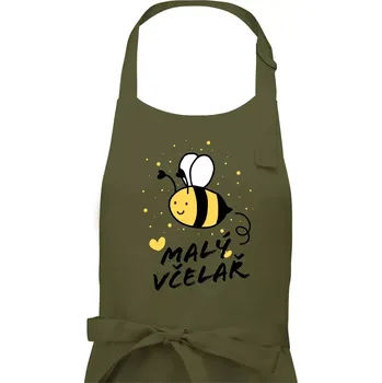 Kuchyňská zástěra Malý včelař - Pánská zástěra na vaření - Univerzální velikost ( Khaki )