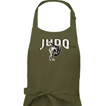 Kuchyňská zástěra Judo v boji - Dámská zástěra na vaření - Univerzální velikost ( Khaki )