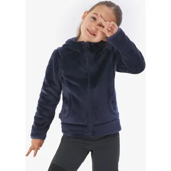 Pánská mikina QUECHUA Dívčí turistická hřejivá fleecová mikina NH 500 2 ROKY MODRÁ