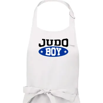 Kuchyňská zástěra Judo Boy - Pánská zástěra na vaření - Univerzální velikost ( Bílá )