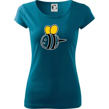 Dámské tričko Včelka kreslená - Dámské triko Pure - L ( Petrolejová )