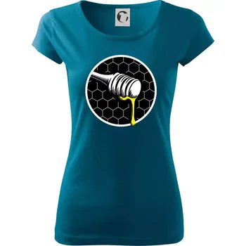 Včelařův med - Dámské triko Pure - XS ( Petrolejová )