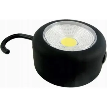 Svítilna Trixline LED Kulatá Svítilna s Háčkem a Magnetem 3W 3xAAA Černá