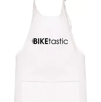 Kuchyňská zástěra Bike nápisy Biketastic - Dětská zástěra na vaření - Univerzální velikost ( Bílá )