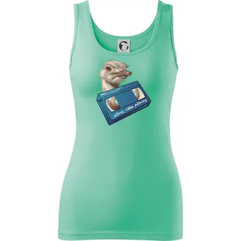 Dámské tričko Pštrosi vídea - Dámské tílko - L ( Mátová )