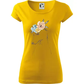 Dámské tričko Chrt princezna - Dámské triko Pure - XS ( Žlutá )