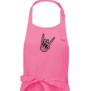 Kuchyňská zástěra Rock ruka - Pánská zástěra na vaření - Univerzální velikost ( Růžová )