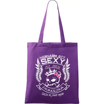 Nesnáším být sexy - princezna - Taška bavlněná - 42 x 38 cm ( Fialová )
