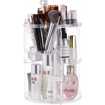 Organizér na kosmetiku Otočný organizér na kosmetiku 360° průhledný univerzální