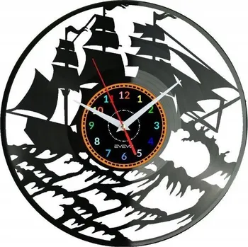 Hodiny Nástěnné hodiny Námořník Plachetnice Mořské hodiny Vinylová deska Moderní Dekorace