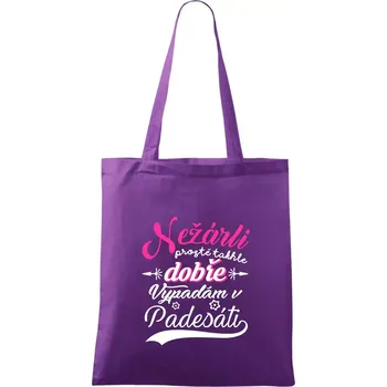 Nežárli - 50 - Taška bavlněná - 42 x 38 cm ( Fialová )