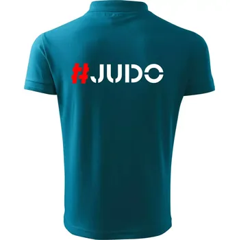 Pánská košile Judo Hashtag - Polokošile pánská Pique Polo 203 - 5XL ( Tmavý tyrkys )