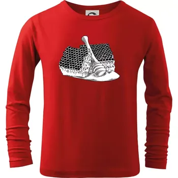 Chlapecké tričko Plastev s medem - Triko dětské Long Sleeve - 122 cm/6 let ( Červená )