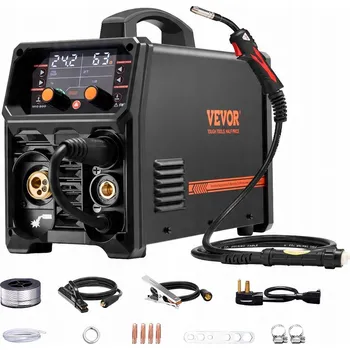 Svářečka VEVOR Spawarka Inwerterowa 200A MIG 4W1 Spawarka Drut Rdzeniowy Z Topnikiem