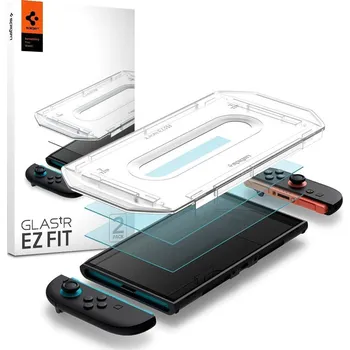 2ks v balení, Spigen Glas.Tr "Ez Fit" 2-Pack Nintendo Switch 2 Sada čirých ochranných skel