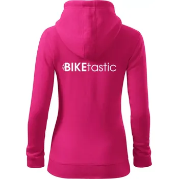 Dámská mikina Bike nápisy Biketastic - Dámská mikina trendy zipper s kapucí - 2XL ( Purpurová )