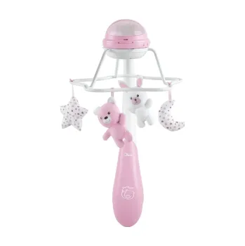 Kolotoč nad postýlku Chicco First Dream Rainbow kolotoč 3v1, Růžový