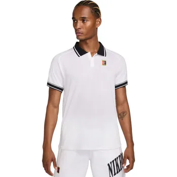 Pánské tričko Pánské tenisové polo tričko Nike Court Heritage Bílý (S)