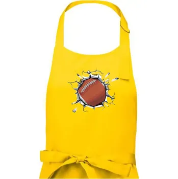Kuchyňská zástěra Americký fotbal míč v triku - Dámská zástěra na vaření - Univerzální velikost ( Žlutá )