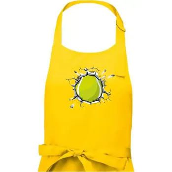 Kuchyňská zástěra Tenisový míč v triku - Pánská zástěra na vaření - Univerzální velikost ( Žlutá )