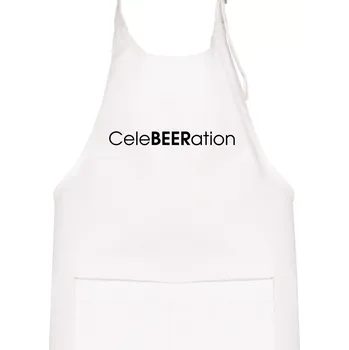 Kuchyňská zástěra Pivní nápisy CeleBEERation - Dětská zástěra na vaření - Univerzální velikost ( Bílá )