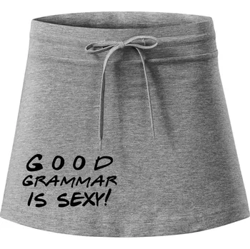 Dámská sukně Good grammar is sexy - Sportovní sukně - two in one - XS ( Tmavě šedý melír )