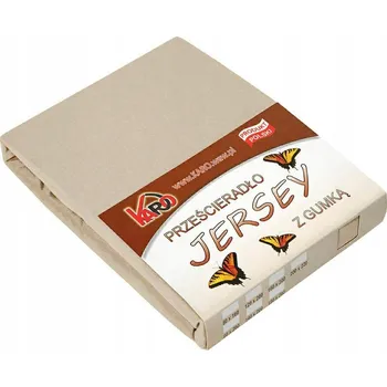 Prostěradlo Prostěradlo jersey s gumou 80x200 béžové cappuccino 076 KARO
