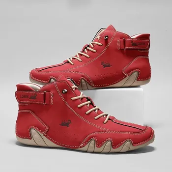 Pánská běžecká obuv Pánské měkké kotníkové boty pro volný čas Barva: Červená, Velikost: 43