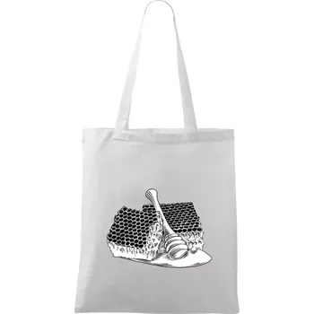 Plastev s medem - Taška bavlněná - 42 x 38 cm ( Bílá )