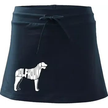 Dámské oblečení Vlkodav nápis v těle - Sportovní sukně - two in one - XS ( Námořní modrá (velmi tmavá - téměř černá) )