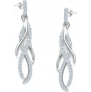 Náušnice STŘÍBRNÉ NÁUŠNICE DLOUHÉ VISACÍ NA PUSKETU