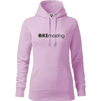Dámská mikina Bike nápisy Bikemazing - Mikina dámská Cape s kapucí - M ( Orchid )