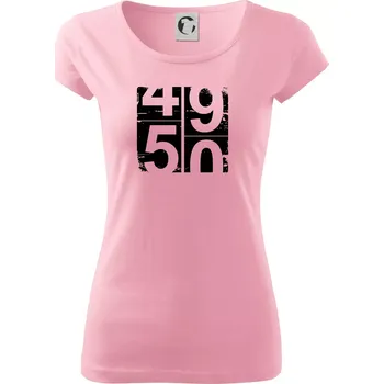 Dámské tričko Tachometr 50 - Dámské triko Pure - XS ( Růžová )