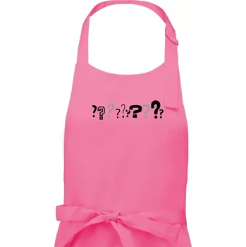 Kuchyňská zástěra Otazníky ???? když prostě nevíš - Pánská zástěra na vaření - Univerzální velikost ( Růžová )