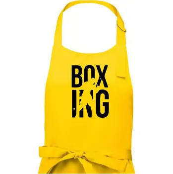 Kuchyňská zástěra Nápis Boxing - Dámská zástěra na vaření - Univerzální velikost ( Žlutá )