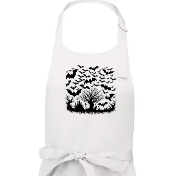 Kuchyňská zástěra Strašidelný les - Pánská zástěra na vaření - Univerzální velikost ( Bílá )
