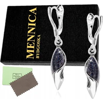 Náušnice KRÁSNÉ STŘÍBRO STŘÍBRNÉ NÁUŠNICE Z MALACHITU 925, ANGLICKÉ ZÁVĚSNÉ NÁUŠNICE