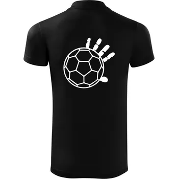 Pánská košile Házená míč ruka - Polokošile Victory sportovní (dresovina) - S ( Černá )