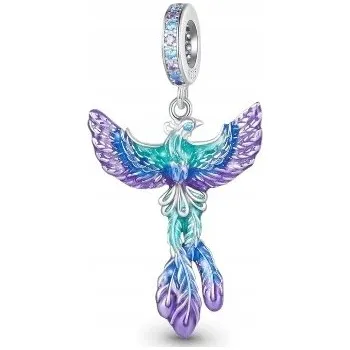 Přívěsek STŘÍBRNÝ CHARMS FÉNIX STŘÍBRO 925 PŘÍVĚSEK BEADS KORÁLEK