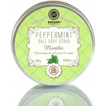 Tělový peeling Solný tělový peeling MÁTA PEPRNÁ 300 g - Saules + DÁRKY ZDARMA