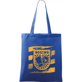 Nákupní taška Boxing ve čtverci - Taška bavlněná - 42 x 38 cm ( Královská modrá )
