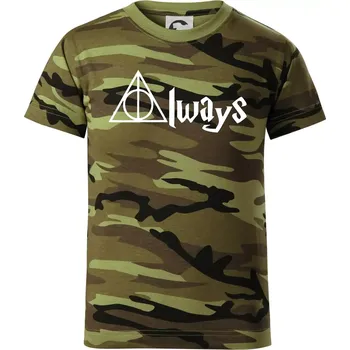 Chlapecké oblečení Harry - Always - Dětské maskáčové triko - 146 cm/10 let ( Zelený maskáč )