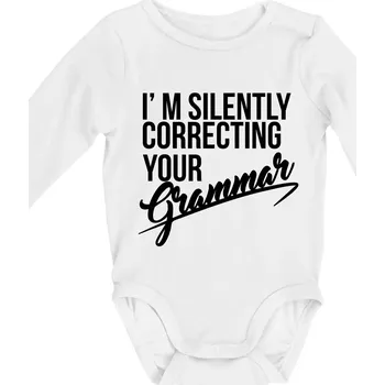 Kojenecký body Correcting grammar - Body kojenecké s dlouhým rukávem - Dlouhý r. do 3 měs ( Bílá )