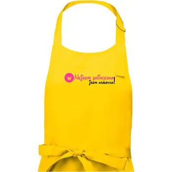 Kuchyňská zástěra Nejsem princezna, jsem královna! - Dámská zástěra na vaření - Univerzální velikost ( Žlutá )