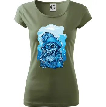 Dámské tričko Starý mořský vlk - Dámské triko Pure - S ( Khaki )