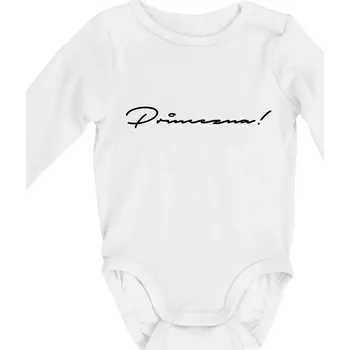 Kojenecký body Řekni to - Princezna - Body kojenecké s dlouhým rukávem - Dlouhý r. do 3 měs ( Bílá )