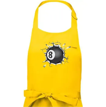 Kuchyňská zástěra Kulečníková koule v triku - Dámská zástěra na vaření - Univerzální velikost ( Žlutá )