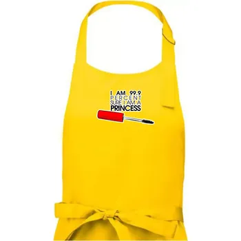 Kuchyňská zástěra Na 99 procent jsem princezna - Dámská zástěra na vaření - Univerzální velikost ( Žlutá )