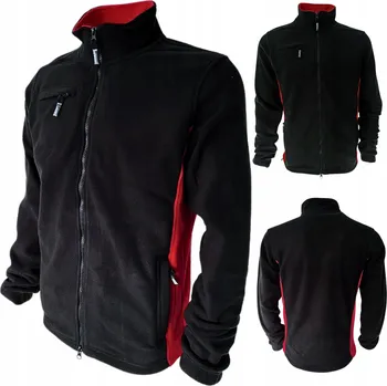 Pracovní obuv Fleecová pracovní mikina zateplená ochranná rozepínací s náplety