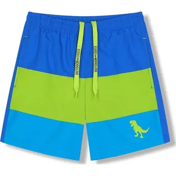 Chlapecké plavky CHLAPECKÉ PLAVKY/ KOUPACÍ KRAŤASY E0288-VELIKOSTI 98-128 Velikost: 128, Barva: Modrá/ zelinkavo/ tyrkysová